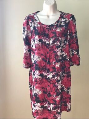 Kensie Red and Black Shirt Dress Size S